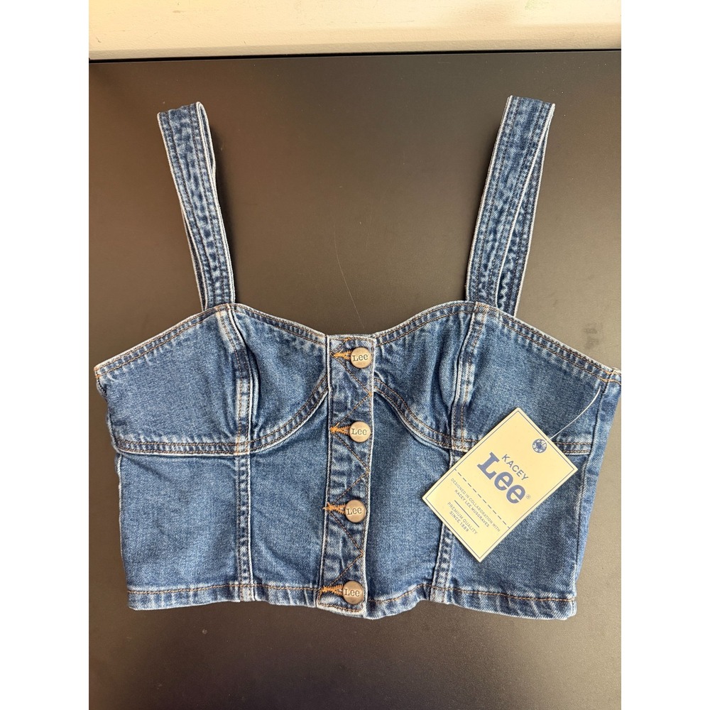 Kacey Lee x Kacey Musgraves Women's Denim Bustier Top, Size XL